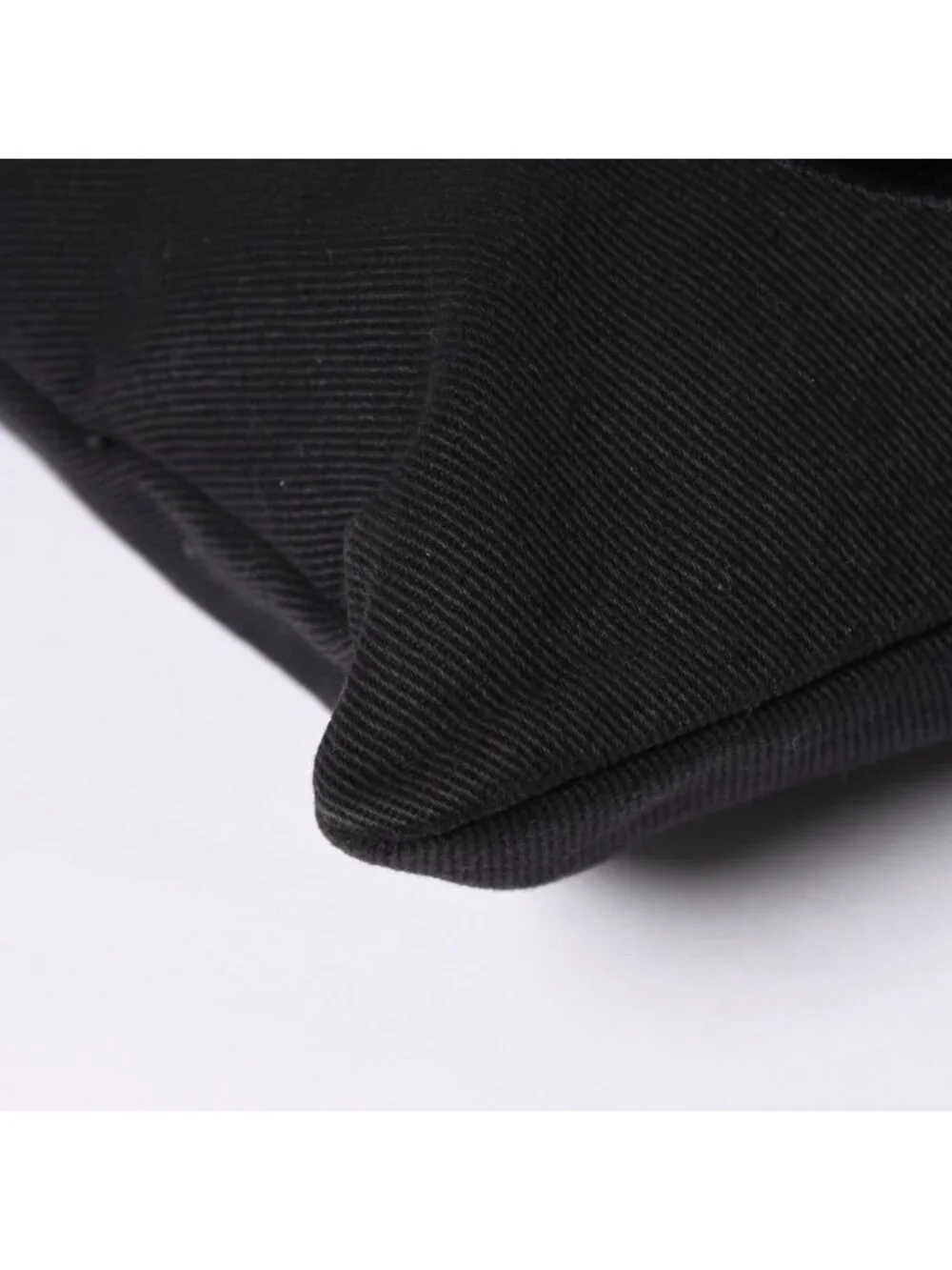 Saint Laurent Kahala Handbag Canvas Leather Black Logo Embroidery